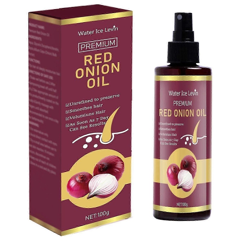 2025 100% Natural Red Onion Oil for Hair Growth, Supports Long, lustrous & Shiny Hair, Smoothes & Volumiuns Hair, Onion Hair Oil for All Hair Types
