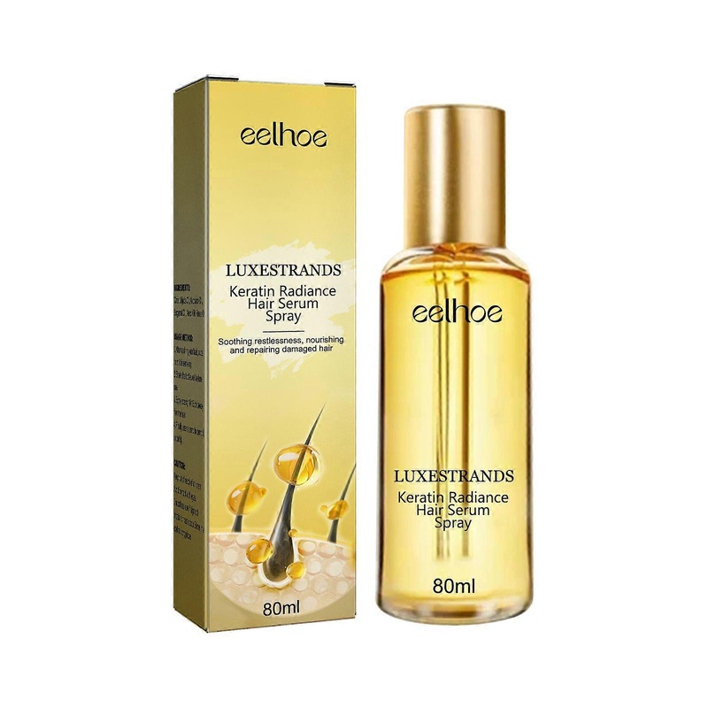 2025 Latest Model  Keratin Radiance Hair Serum Spray, Deep Treatment To Smooth