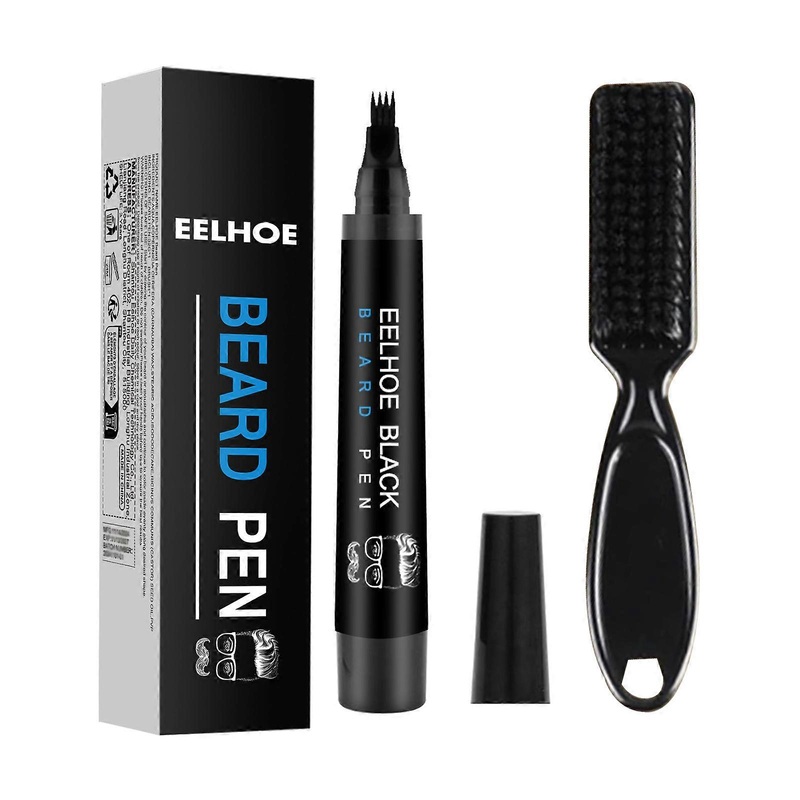 Beard Filler Pen Kit Men’s Beard Natural Waterproof Beard Pen Beard Tracing Pen Black