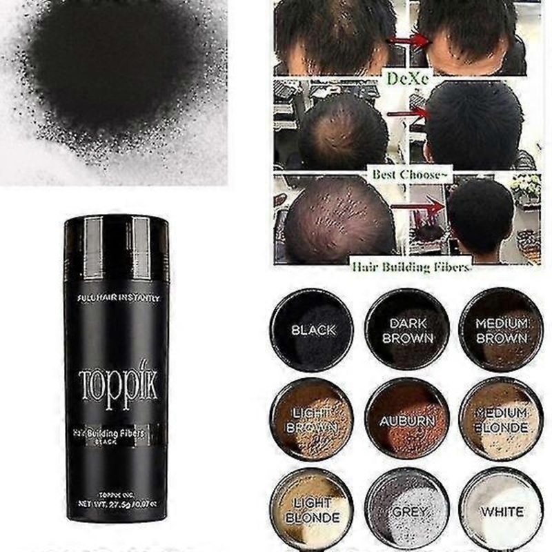 Hair Loss Building Fiber Powder Hair Thickening Powder Keratin Hair Fiber Wig Extension Fiber Hair Care For Women Men 9 Colors