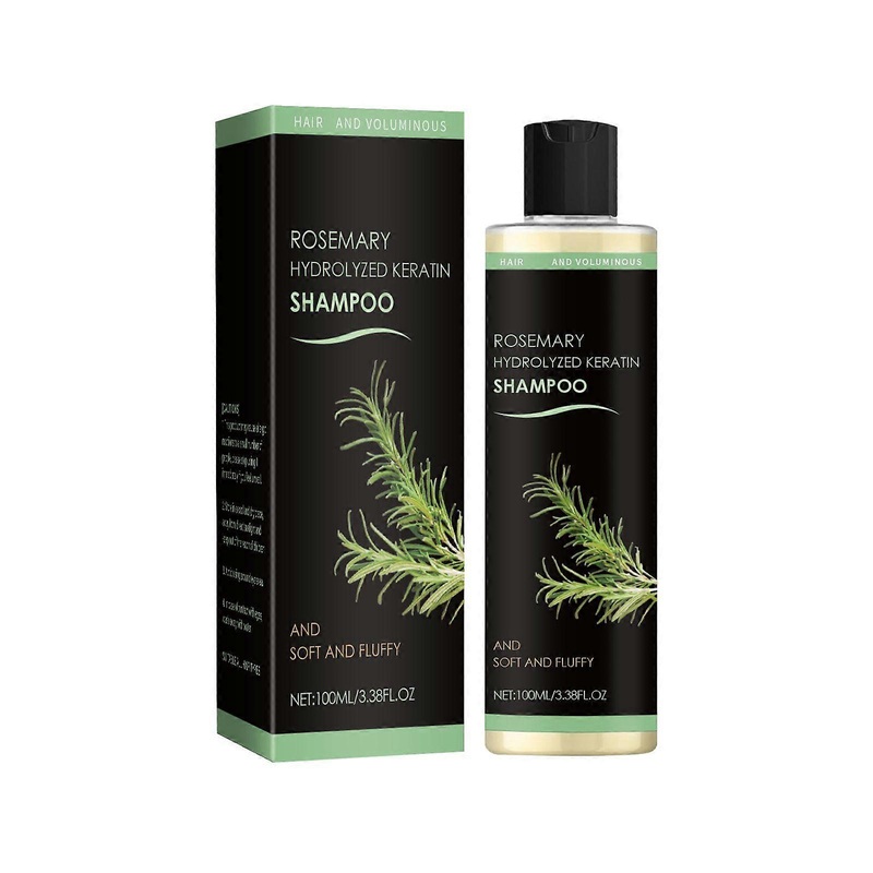Rosemary Hair Growth Shampoo, Rosemary Hydrolyzed Keratin Shampoo,Natural Thickening & Strengthening Nourishes Hair Soft and Fluffy