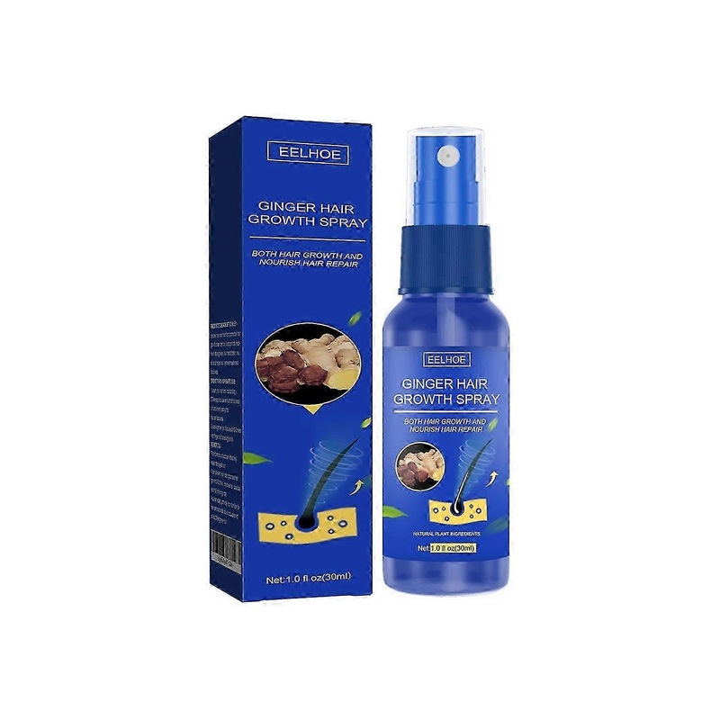 1-6x EELHOE Ginger Hair Growth Spray 30ml Root Strengthener Moisturizing Hair Treatment for Thicker