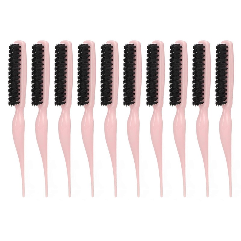 10Pcs Nylon Teasing Brush Improve Hair Volume Rat Tail Ergonomic Design Styling Brush for Back Combing