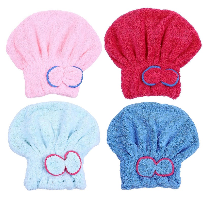 Absorbent Microfiber Hair Drying Caps 8 Pcs Ideal For Home And Professional Use With Fast Drying Capabilities Available In Assorted Color