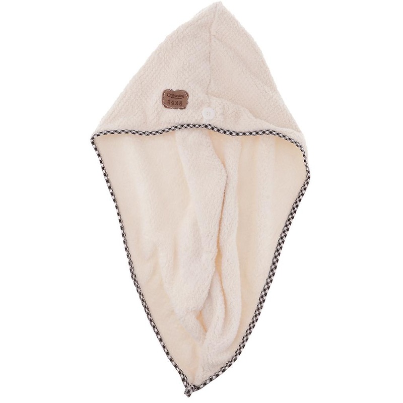 Microfiber Hair Dry Cap Turban Fast Drying Wrap Turbo Twist Towel White