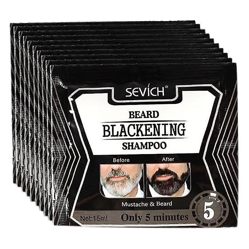 Muzxr- Hair Care Kits Beard Shampoo Dye Into Black Herb Natural Faster Blackening Hzp