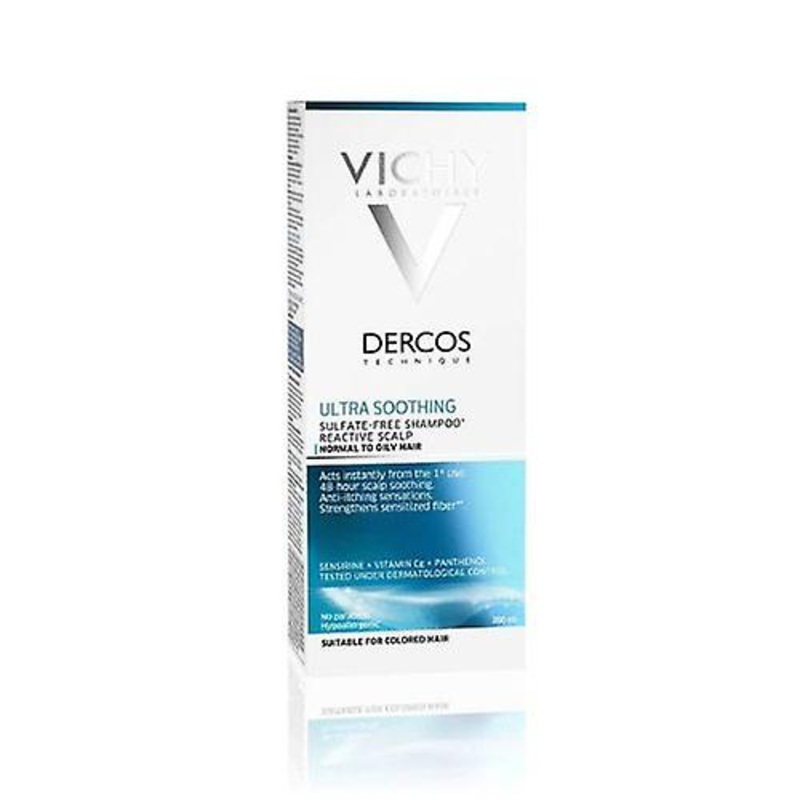 Vichy Dercos Ultra Soothing Greasy Hair Soothing Shampoo for Normal – Oily Hair 200ml