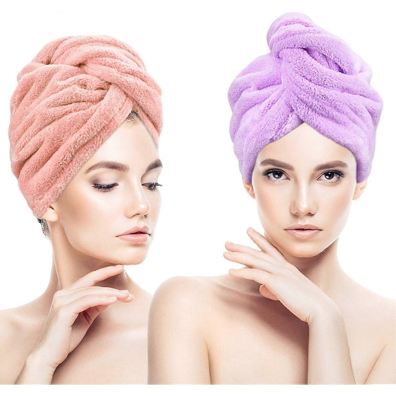 2pcs Hair Towel Hair Drying Towel, Microfiber Hair Towel