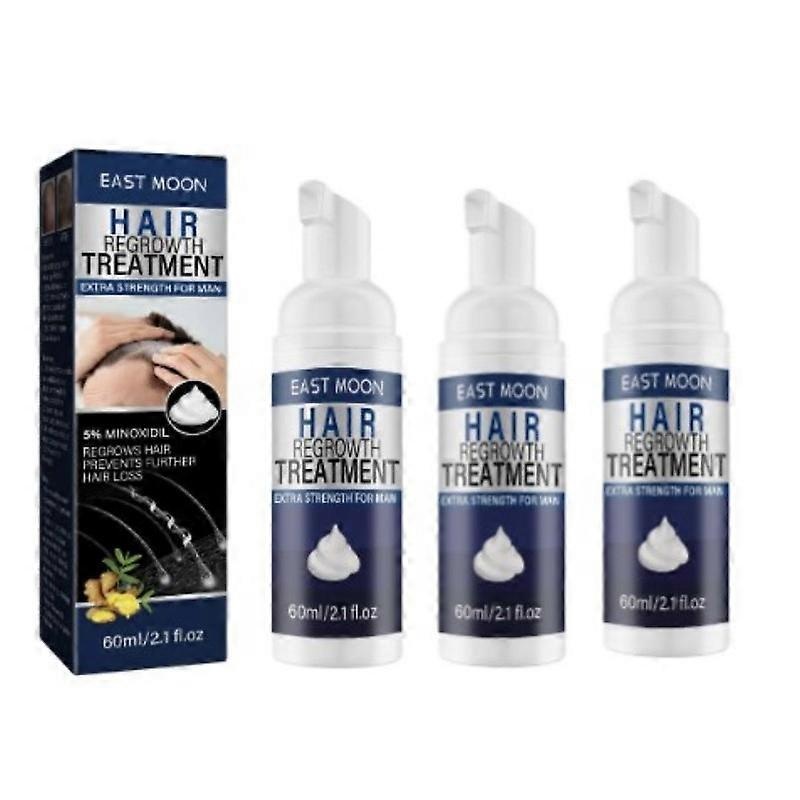 3 pcs  Mens Dense Hair Mousse Moisturizes The Scalp Stimulates Hair Follicles Prevents Hair Care  Anti Hair Loss Hair Mousse for Men for Regrowth