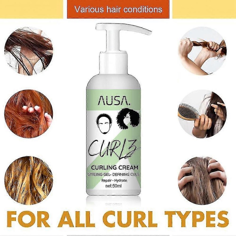 50ml Hair Elastin Perfect Curly Hair Quick-acting Prevent Frizz Restore Elasticity Control Hairstyle Hair Care Styling Cream