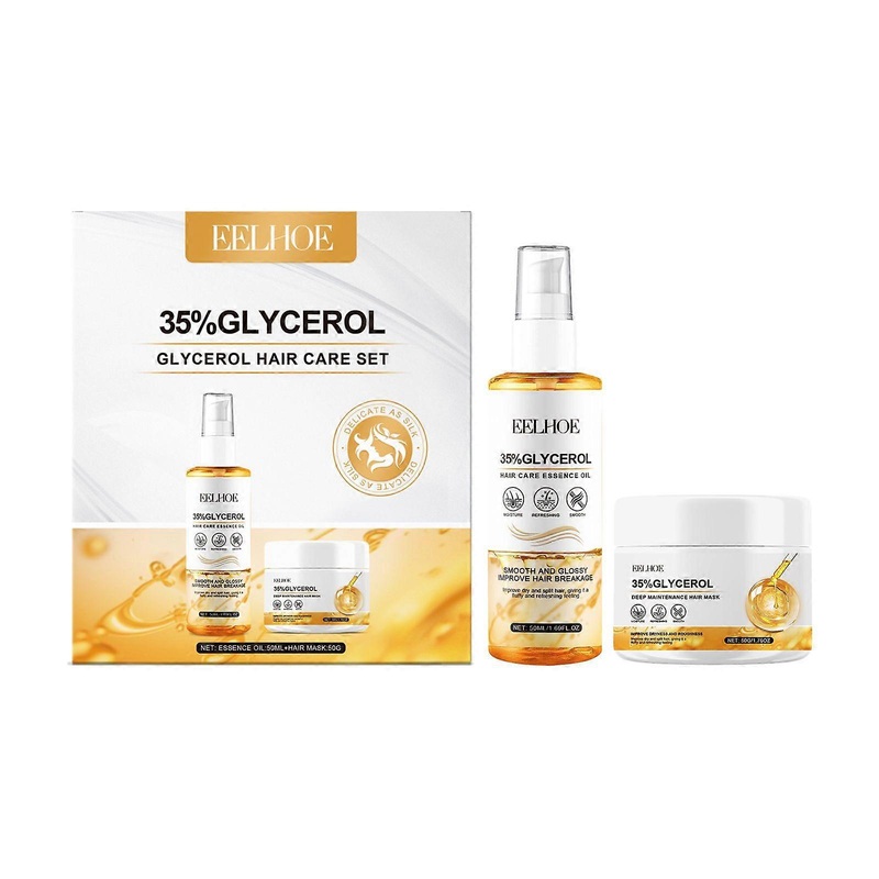 EELHOE Glycerin Nourishing Hair Care Set Repair Dry Hair And Hair Care Moisturizing Set