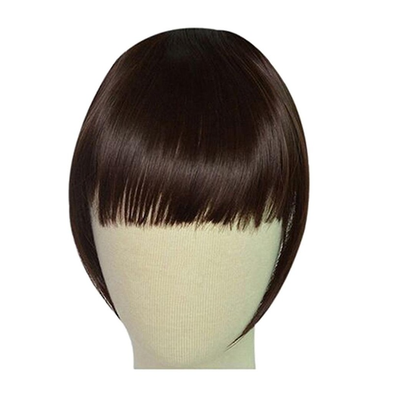Heat Resistant Synthetic Hair Bang Clip In On Bang Fringe Hair Extension 04