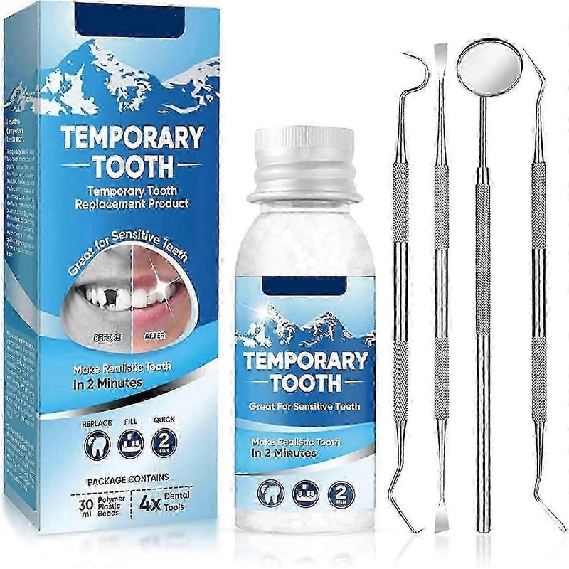 Improved Temporary Tooth Filling Repair Kit with 4 Comprehensive Dental Tools for Dental Care