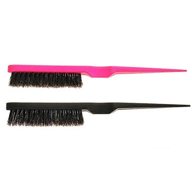 Salon comb hair teasing brush three row natural boar bristle hair comb