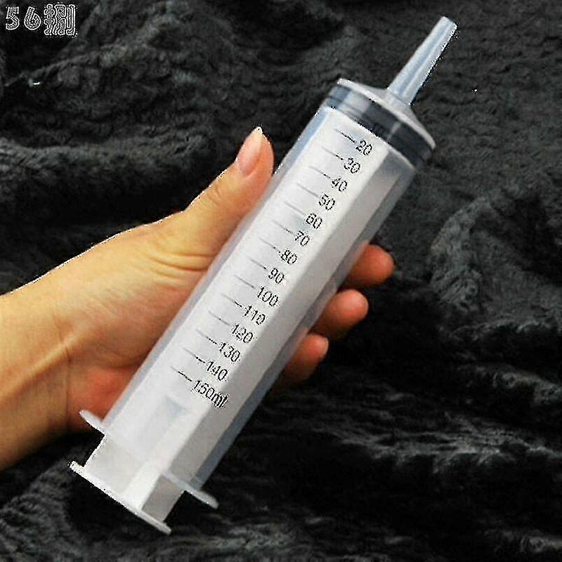100-200ml Reusable Big Large Plastic Hydroponics Nutrient Measuring Syringe-9-MXBC