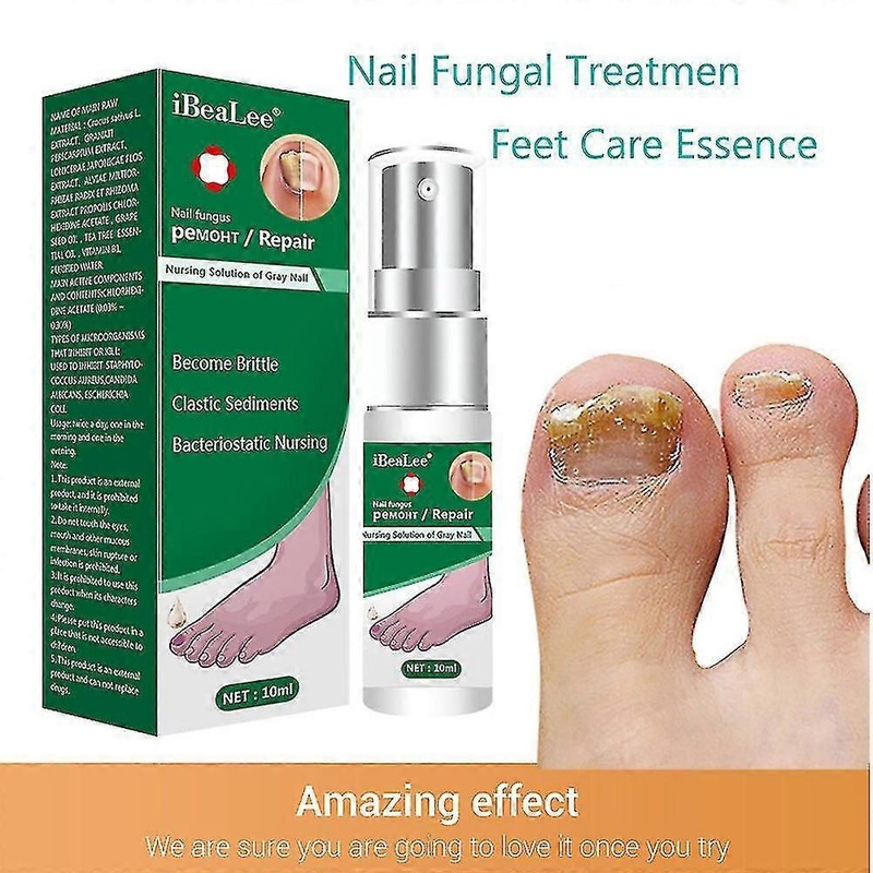 10ml Nail Fungus Treatment Fluid Fingernail Toenail Solution Strengthen Damaged Nails Clastic Sediments Repair Spray