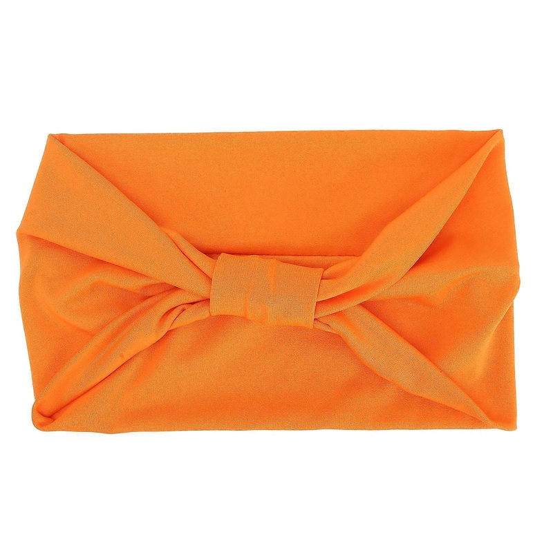 Cloth Cross Twist Hairband Knot NonSlip Stretchy Headband Women’s Hair Band Accessories(Orange )