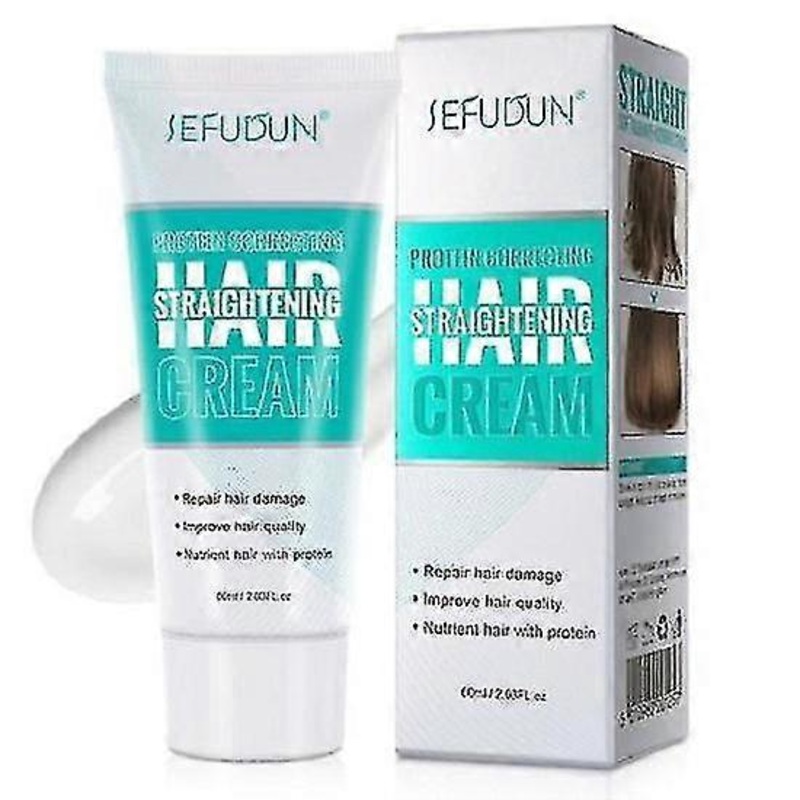 Protein Hair Straightening Cream Silk Gloss Smooth Rough Repair Straight Tw