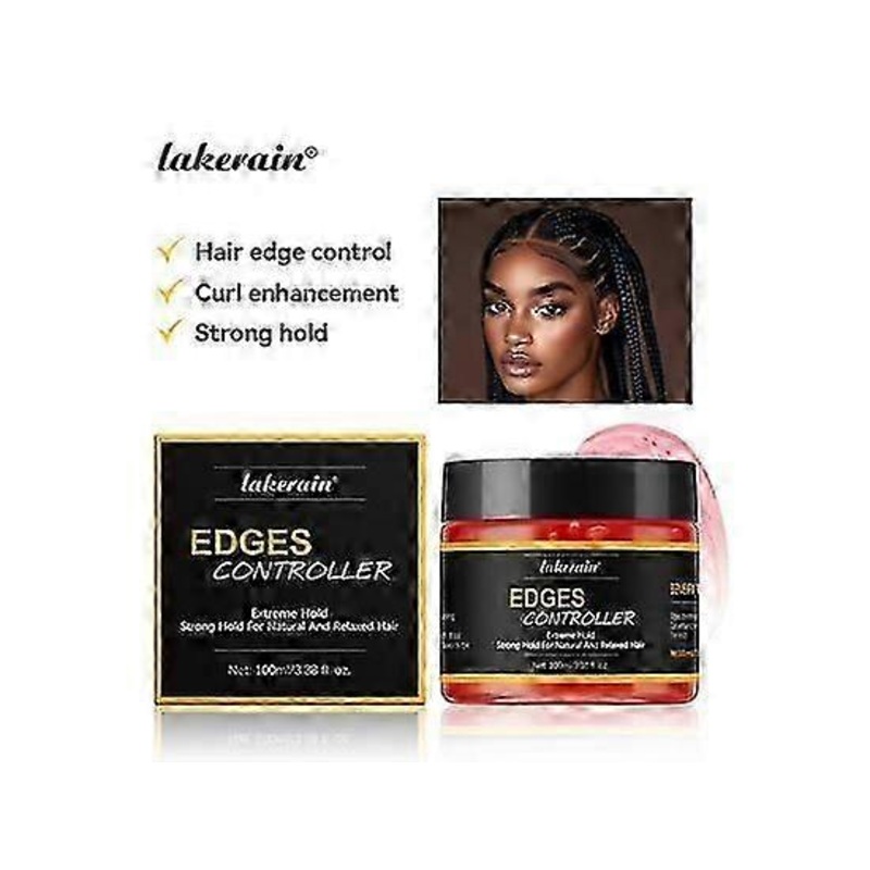 Strong Hold Edge Control Gel with Castor Oil, Non-Greasy, Non-Flaking, No White Cast, Long Lasting, Supports Hair Growth, For All Hair Types