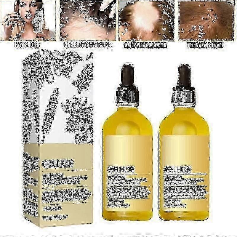 1-3pcs New Natural Hair Growth Oil, Veganic Natural Hair Growth Oil 60ml