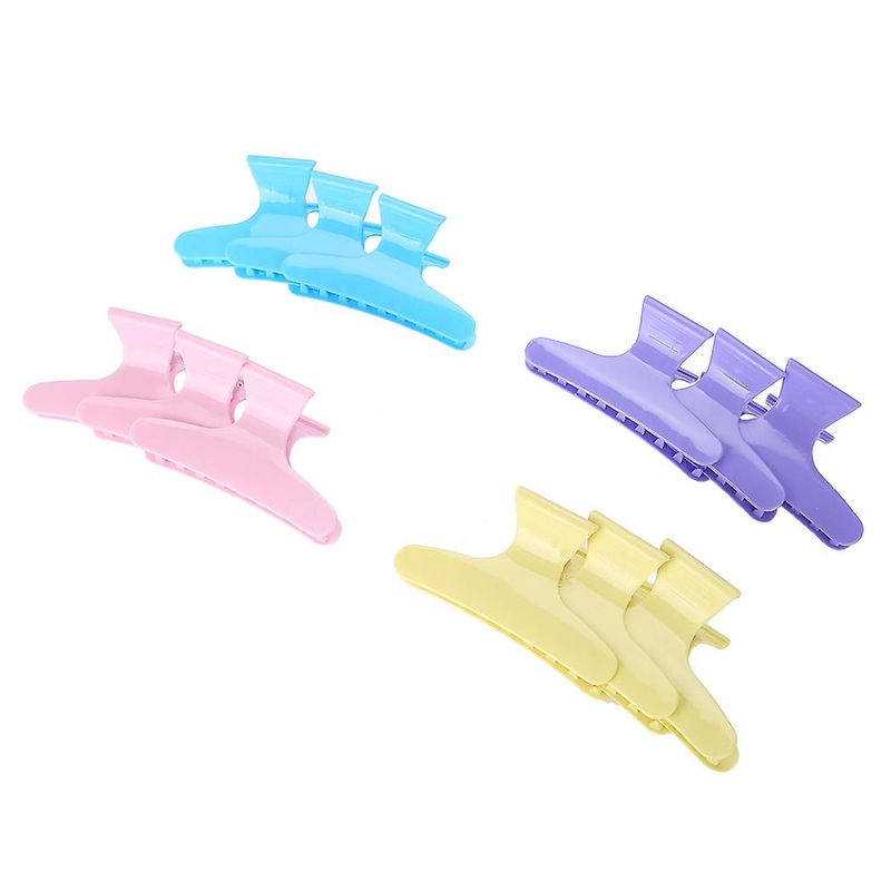 12Pcs Butterfly Hair Clips Set, 8×4.5cm, Colorful & Clear Clamps