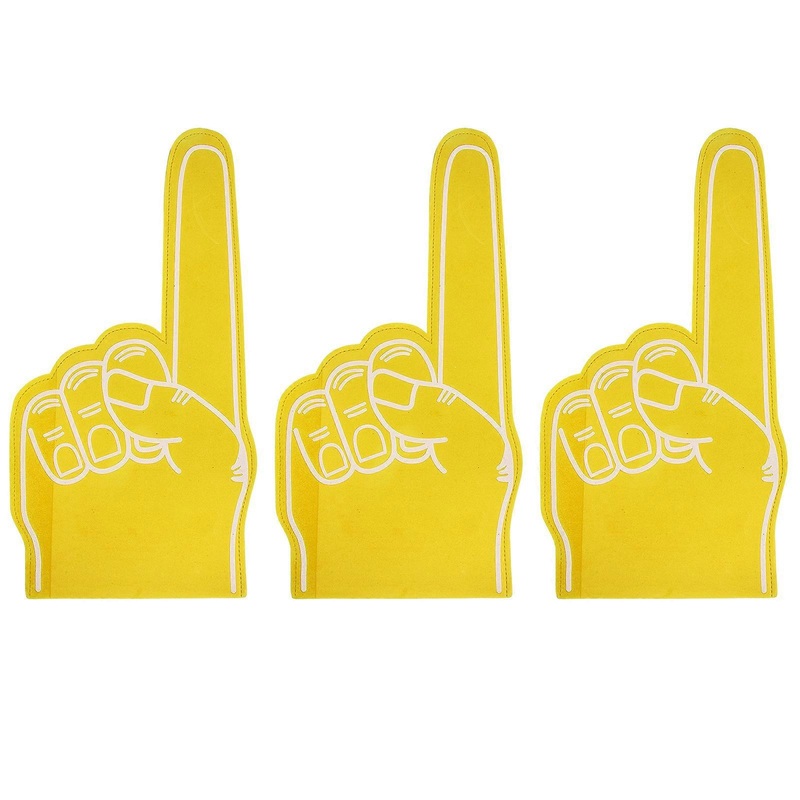 3Pcs Foams Fingers Cheerleading Foams Hand Sports Event Cheer Props Sports Accessories