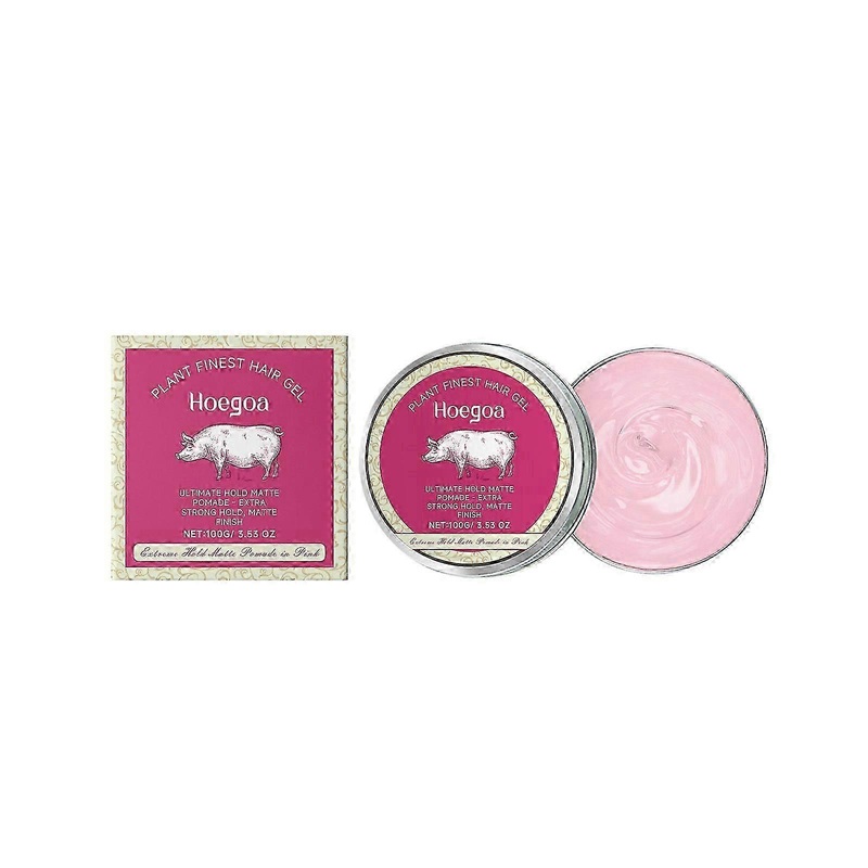 Pink Styling Wax – Long-Lasting Hair Wax with Castor & Argan Oil for Easy Styling & Repair – 100g
