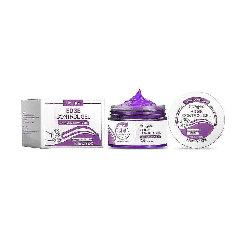 Purple Acai Berry Setting Gel, Bangs Fragrant Hair Natural Setting Lasting Soft Frizzy Gel