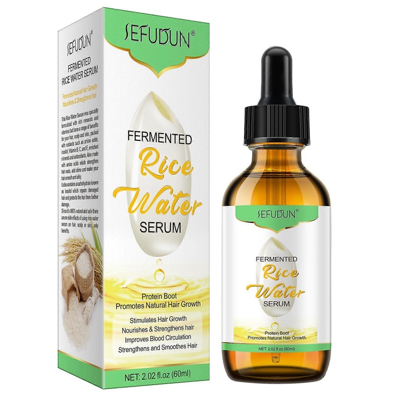 SEFUDUN Rice Water Serum for Dry Damaged Hair Growth Natural Hair Moisturizer