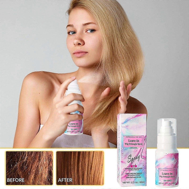 Soft Wig Spray Repair Hair Dry, Rough, Fluffy, Not Easy To Knot, Wash Wig Care Spray 80ML