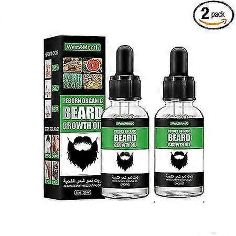 West & Month Beard Growth Oil, Biotin Beard Growth Serum For Men, Natural Beard Accelerator Hair Growth Accelerate
