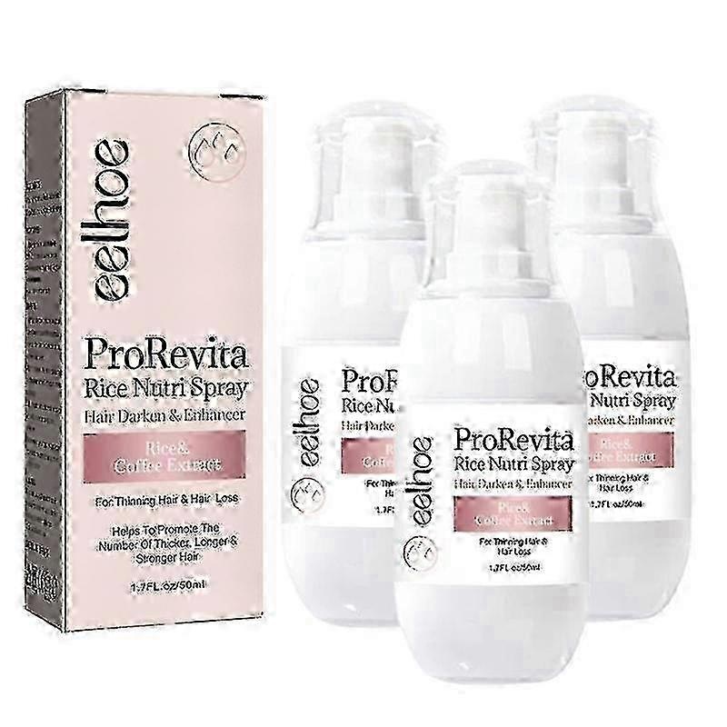 3Pcs Zephta H-Regrow 2.0, Hair Regrowth Prorevita Rice Nutri Spray for Hair