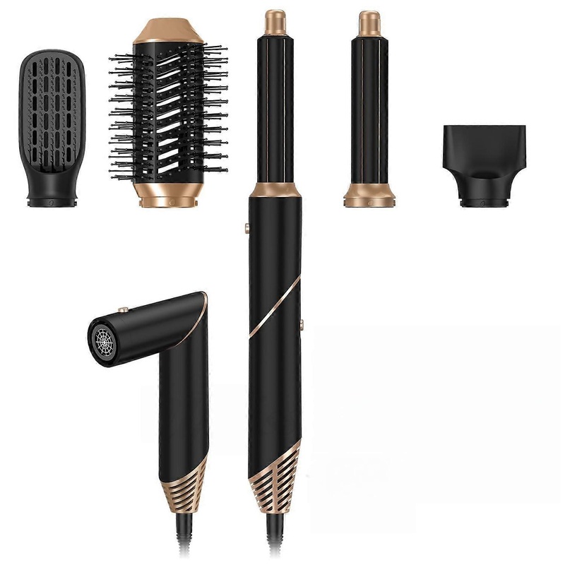 5 In 1 Hot Air Styler Brush, Professional Frizz-Free Hair Dryer, Fast Drying Curling and Straightening Tool, Volumizing Brush