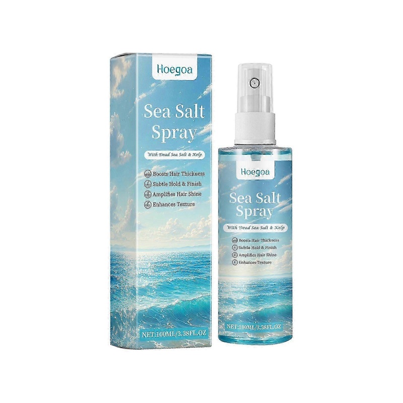 Hoegoa Sea Salt Micro Curl Setting Spray Hair Moisturizing Refreshing Curls Care Long-lasting Setting Spray