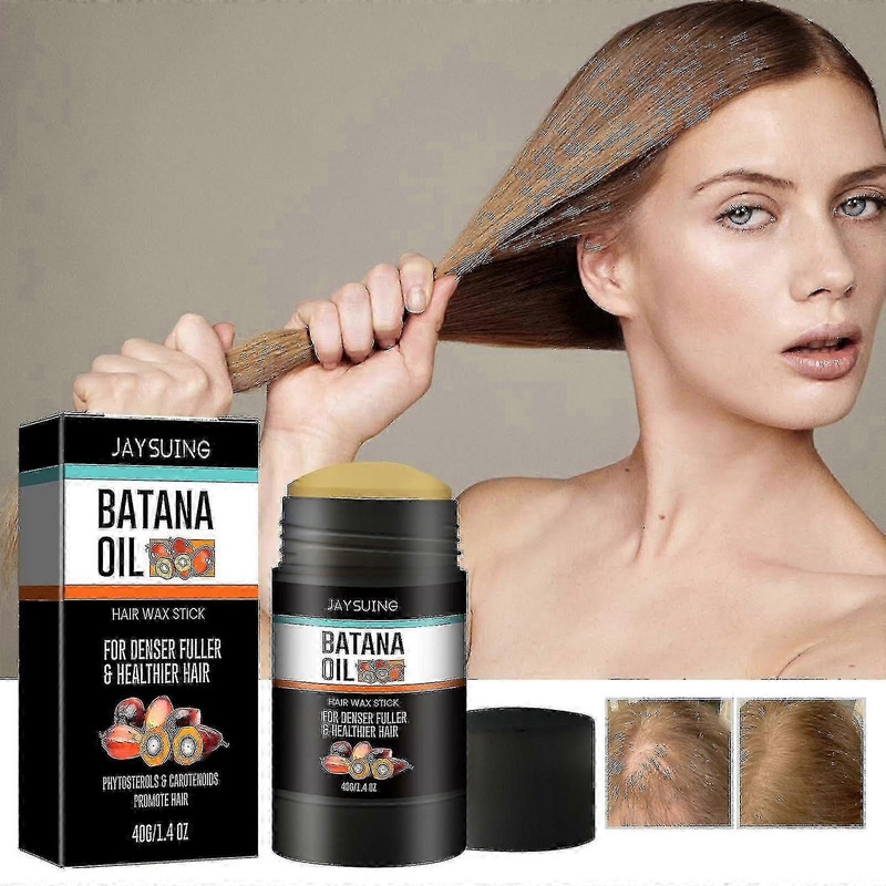 Jaysuing Batana hair wax stick styling, long-lasting styling for broken hair, fluffy and natural luster hair wax stick -3733395179293