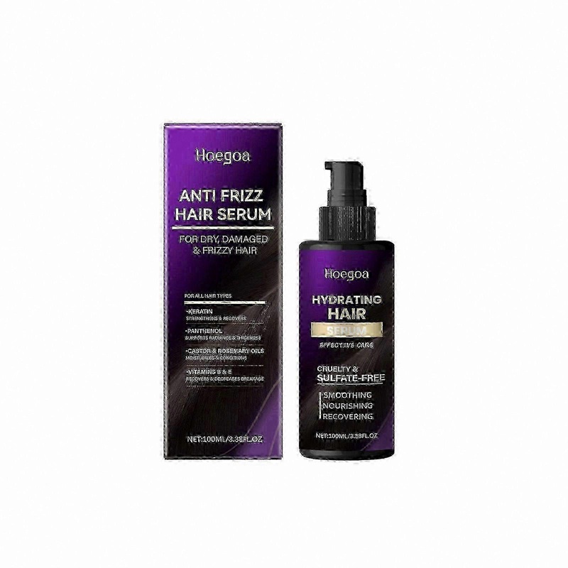 Smoothing Hair Serum for Frizzy Dry Damaged Locks – Moisturizing Repair Formula with Natural Oils and Heat Protection Properties