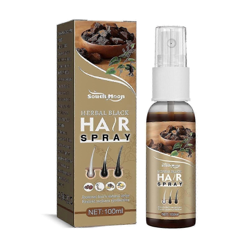 South Moon Herbal Black Hair Spray White To Black Black Hair Liquid Herbal Extract Deep Moisturizing Hair Solution 4227800402766