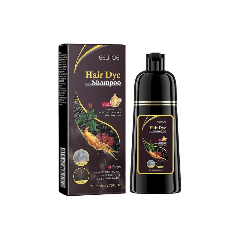 EELHOE Natural Brown Hair Care Shampoo Plant Extract Care Diy Hair Cleaning Herbal Essence Hair Moisturizing Shampoo