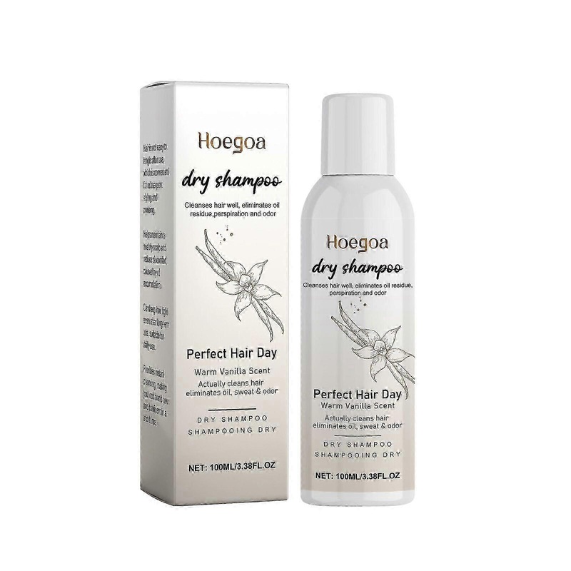 Hoegoa Vanilla Dry Hair Spray Gentle Hair Repair Fluffy Easy Hair Care Dry Cleaning Spray