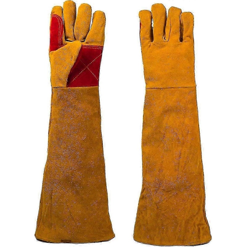 1 Paire Gants de Soudeur 60cm Isolation Anti-usure Protger Vachette Gants de