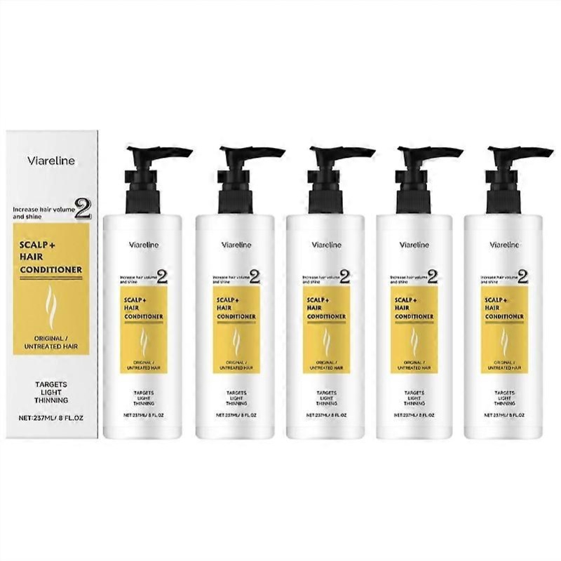 1-5x Hair Thickening Shampoo and Conditioner Set, Effectively Targets Light Thinning, Increase Hair Volume and Shine