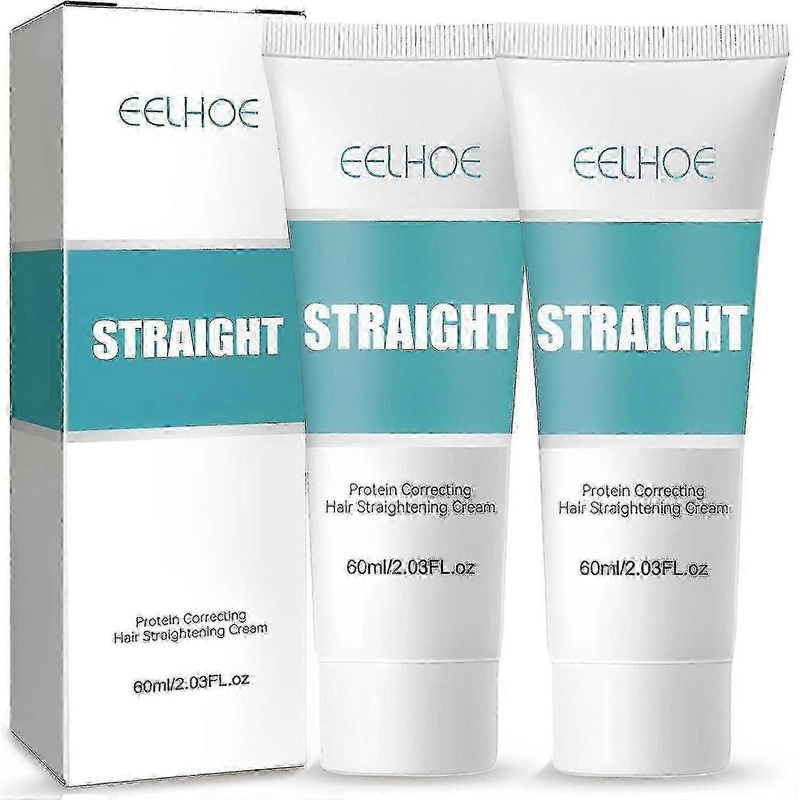 2pcs Straight Hair, Protein Correcting Hair Straightening Cream, Keratin Treatment Hair Straightening Cream, Silk Gloss Nourishing Fas X -403027417244