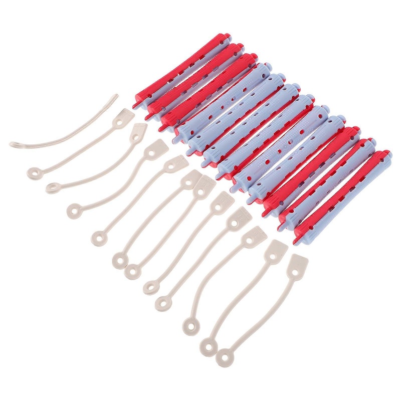 Hair Perm Rods PP Material Red For Salon Use 9.00X1.30X1.30CM Cold Wave 12Pcs