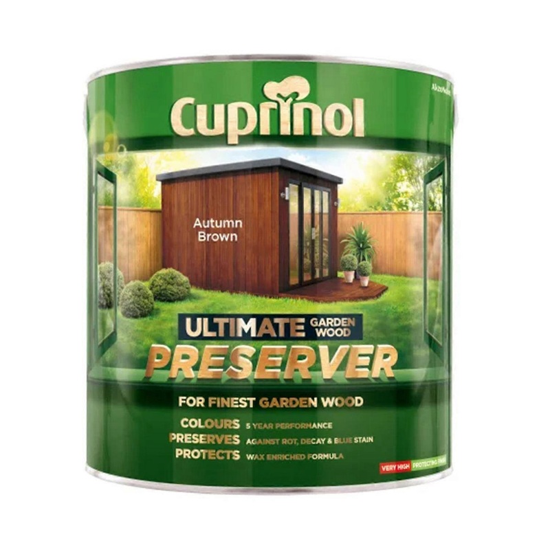 Ultimate Garden Wood Preserver Autumn Brown 4 litre
