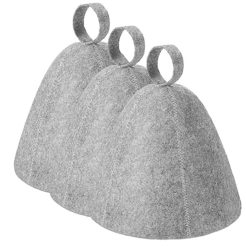 Anti Heat Sauna Hat Wool Felt Shower Cap Hair Turban One Size Quick Dry Towel Hat For Sauna Bathroom Grey