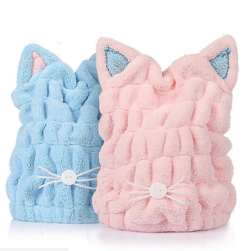 New Microfiber Bath Towel Kids Hair Towel Hat Hair Quick Drying Towel Hat Cute Bath Tool Super Soft Absorbent Hair Dry Hat With Premium Water-absorbe
