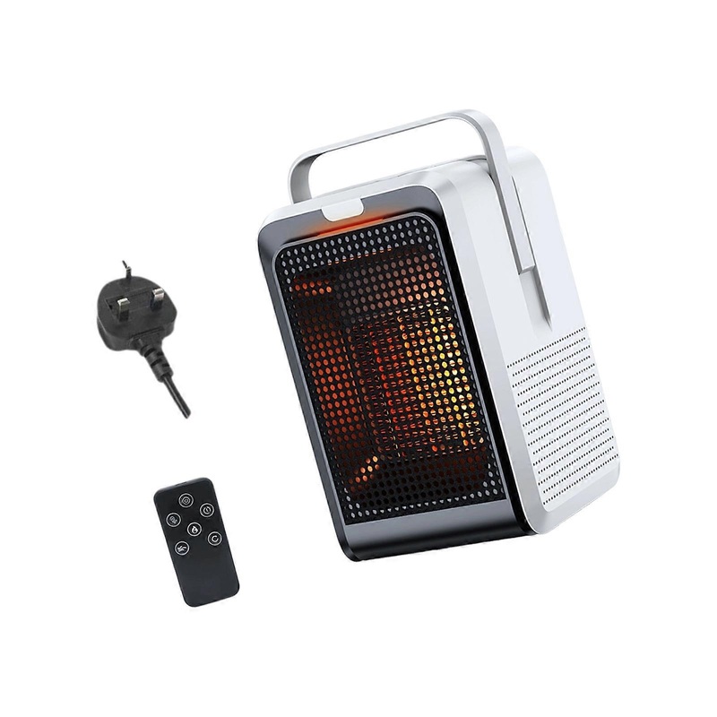 Portable 220V 1000W PTC Electric Heating Automatic Temperature Control Desktop Mini Fan Bedroom Heating Fast Heating  White