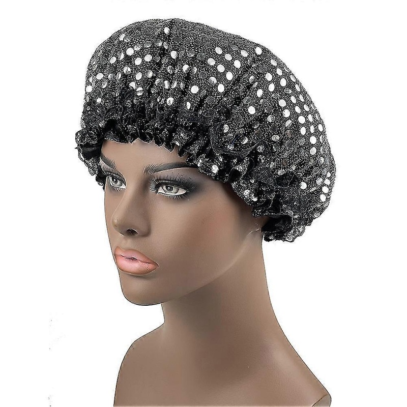 Sequin Lace Night Cap Simple Hair Care Set Household Ladies Round Cap Simple Bath Hair Care Cap