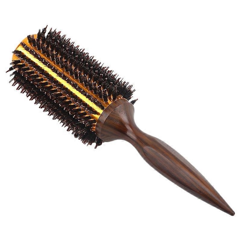 Straight Twill Hair Comb Natural Boar Bristle Rolling Brush Round Barrel Blowing Curling DIY Hairdr