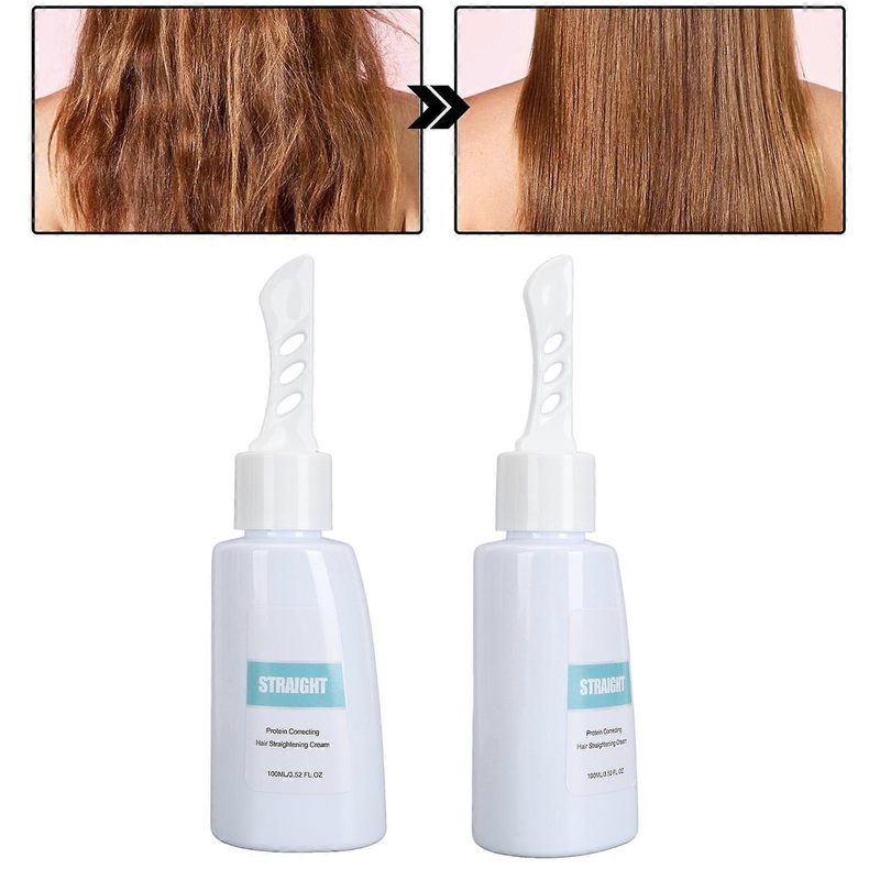 2pcs Hair Straightener Cream Professional Protein Correcting Nourishing Repairing Hair Straightening Balm 100ml